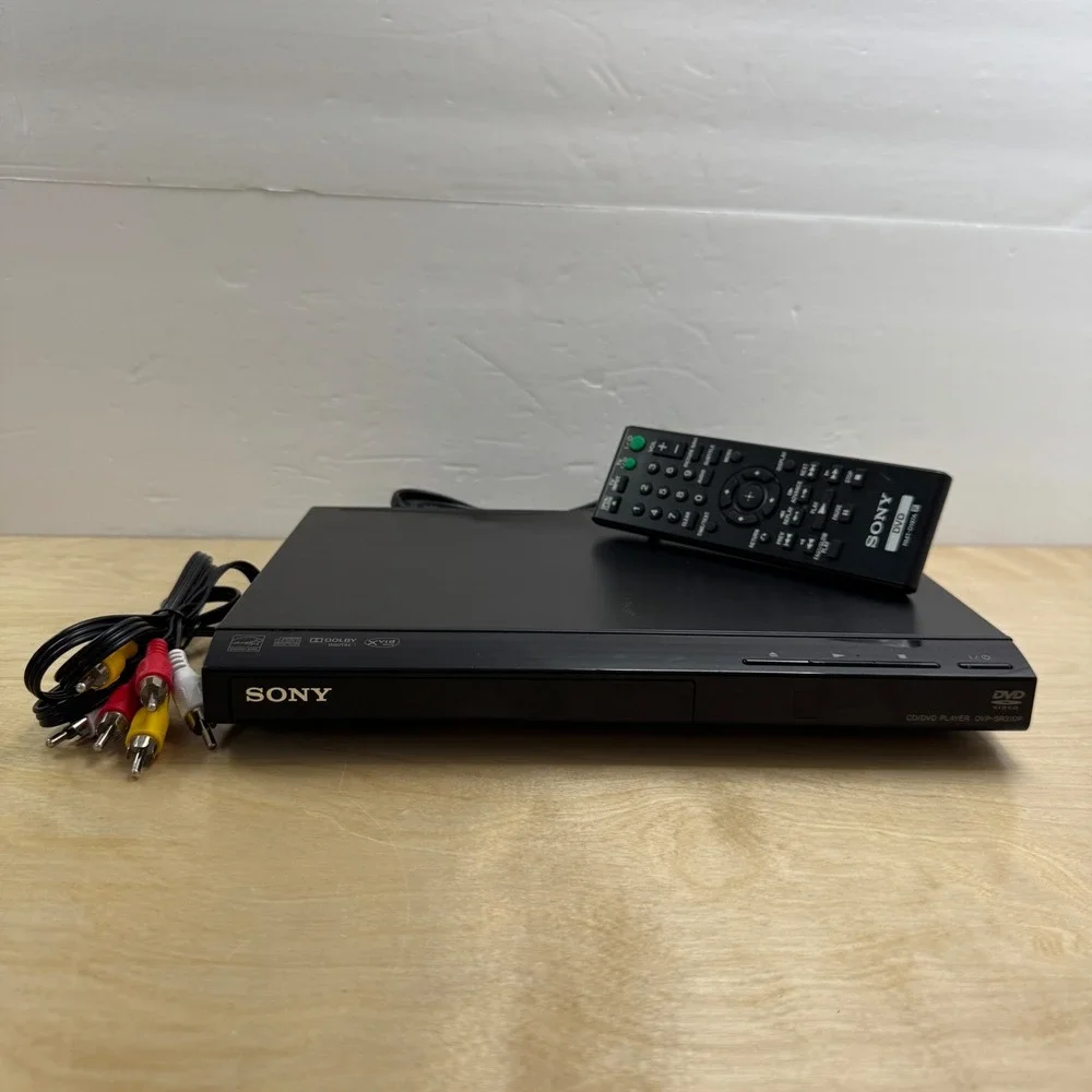 Sony DVP-SR310P DVD CD Player Black with Remote RMT-D197A and RCA Cables